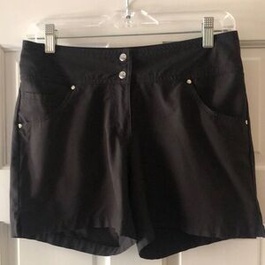Slazenger Black Cargo Shorts Mid-Length Tailored